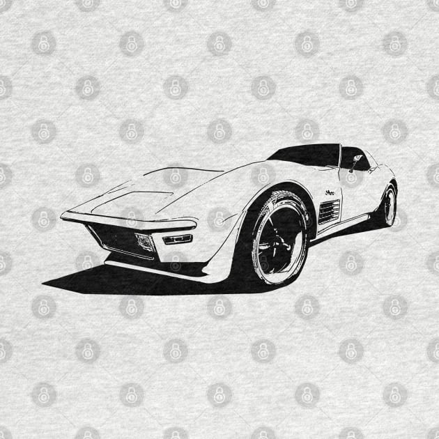 1971 Chevy Corvette - stylized monochrome by mal_photography